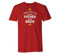Father of The Bride Gift T-Shirt Shirt Tee Stag Party Do Wedding Day Drinking Gift for Men Funny Present Keepsake (UK, Alpha, L, Regular, Regular, Red)