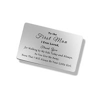 Father of The Bride Gift Wedding Gift for Dad from Bride Metal Wallet Insert Card Papa Gifts from Daughter Thank You Gift Birthday Gift Father's Day Christmas Wedding Gift for Dad from Daughter