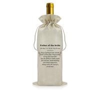 Father of The Bride Gifts Wedding Day Gift Wine Bags Thank You Present for Dad of The Bride Wine Bottle Bag Father in Law Gifts Bridal Shower Engagement Keepsake for Dad Father's Day Gift