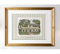 Father of The Bride Movie House Watercolor Print, Movie Wall Art, Father of The Bride Illustration, Hamptons Club Studio hand illustrated print (A3)