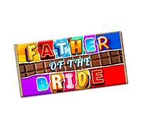 Father of the Bride Novelty Chocolate Bar Wrapper Lovely Gift Present For Wedding Marriage Engagement (#1217) (with chocolate bar)