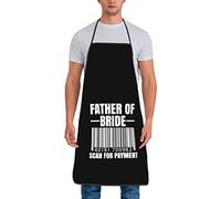 Father Of The Bride Scan For Payment Unisex Adjustable Apron Waterproof With Pocket Chef'S Kitchen Apron