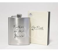 "Father of the Bride" Silver Aluminium Keepsake Hip Flask - Wedding Favour