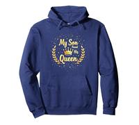 Father of the Groom: My Son Found His Queen Pullover Hoodie, Adult Unisex, Navy, M