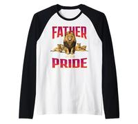 Father of the Pride Lion Dad s Wildlife Animal Lover Raglan Baseball Tee