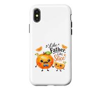 Father Orange & Child Slice Kawaii Fruit Design Case for iPhone X/XS