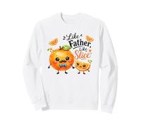 Father Orange & Child Slice Kawaii Fruit Design Sweatshirt
