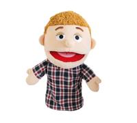 Father Puppets Toy - Realistic Plush Moveable Mouth Character, Soft Stuffed Person Figure | Interactive Storytelling For Kids Boys Girls Family Fun School Education