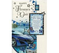 Father’s Day Card with Keepsake Gift - Luxury 9x6 Inch Dad Birthday Style Card with Removable Plastic Keepsake, Premium Greeting Card for Dad, Father, Husband
