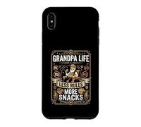 Father’s Day Funny Grandpa Life Less Rules More Snacks Case for iPhone XS Max