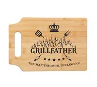 Father‘s Day Gift, Dad Christmas Birthday Gifts - Unique Handmade Bamboo Cutting Board XL Thickened Size- Kitchen Present for Father from Daughter Son, Presents for Daddy on Father's Day