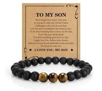 Father’s Day Gifts for Son Graduation Birthday Wedding Valentines Day Easter Halloween Christmas Stocking Stuffers Bracelet Inspirational Meaningful Sentimental I Love You Best Gift Ideas for Son