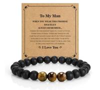 Father‘s Day Gifts Valentines Day Wedding Anniversary Easter National Boyfriend Day Christmas Stocking Stuffers Halloween I Love You Romantic To My Man Bracelet Gifts for Him Boyfriend Husband Fiance