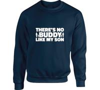 Father Son Duo Matching Pack Jumper There's No Buddy Like My Son Dad's Buddy For Dad Gift For Son Father's Day Birthday Xmas Adult Kids Top (XXL, Navy)