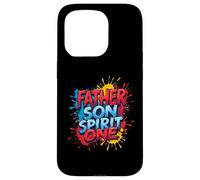 Father Son Spirit One Christian Family Faith Unity Splatter Case for iPhone 15 Pro
