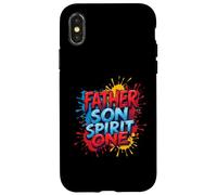 Father Son Spirit One Christian Family Faith Unity Splatter Case for iPhone X/XS