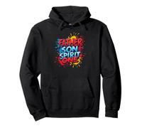 Father Son Spirit One Christian Family Faith Unity Splatter Pullover Hoodie