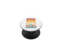 Father Swim Dad Girl Swimming PopSockets Adhesive PopGrip