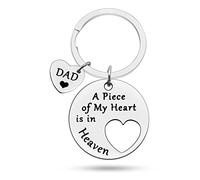 Father Sympathy Gift Memorial Keychain Loss of Father Keyring in Memory of Dad Loss of Daddy Gift Remembrance Keyring for Daughter Son Bereavement Condolence Presents for Women Men Him Her