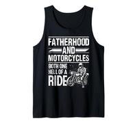 Fatherhood and Motorcycles Both on Hell of a Ride Distressed Tank Top