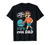 Fatherhood FROM RAD DUDE TO COOL DAD Funny Soon-to-be Dad T-Shirt