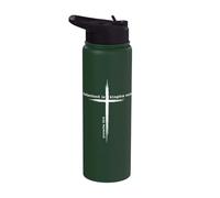 Fatherhood is Kingdom Work Christian Dad Religious Cross Stainless Steel Insulated Water Bottle