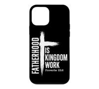 Fatherhood Is Kingdom Work Christian Father Cross Religion Case for iPhone 12 mini