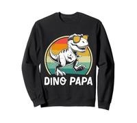 Fatherhood PAPA DINO DAD Retro Funny Future Father Sweatshirt