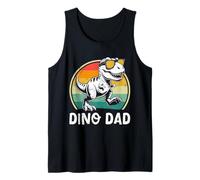Fatherhood PAPA DINO DAD Retro Funny Future Father Tank Top