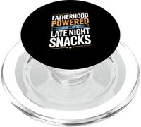 Fatherhood Powered By Late Night Snacks Dad Life Humor PopSockets PopGrip for MagSafe