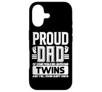 Fatherhood Proud Dad of Twins Yes I Even Slept Once Twin Dad Case for iPhone 17