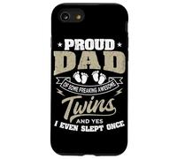 Fatherhood Proud Dad of Twins Yes I Even Slept Once Twin Dad Case for iPhone SE (2020) / 7/8