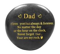 Father's birthday gift Engraved Rock for Dad Gifts, Dad Gifts,You are my rock,I Love You Gifts,Engraved Rock Best Dad Happy Father's Gifts Decorative Stones with Black Velvet Bag (Father’s Gifts)