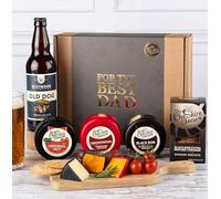 Father's Day Beer Gift Set for Men | Cheese and Beer Hamper with 3 Waxed Cheeses, Craft Ale, Biscuits and Best Dad box | Father's Day Craft Ale Gift for Dad or Grandad by Cheshire Cheese Company