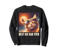 Fathers Day Best Cat Dad Ever Funny Fur Daddy Papa Kitty Pet Sweatshirt