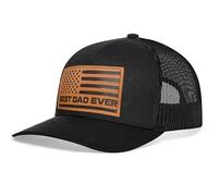 Fathers Day Birthday Gifts from Daughter Son Best Dad Ever American Flag Dad Hat Cool Dad Gifts, Black Mesh Cap, 7.625
