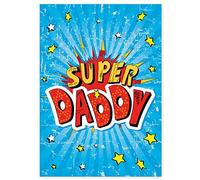Fathers Day Card and Envelope. Card for Dad. "Super Daddy" Design. Ecofriendly. Printed and Packed in UK by Absolutely Yours.