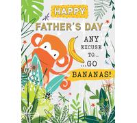 Father's Day Card, Cheeky Monkey Card - 8 x 6 inches - Piccadilly Greetings