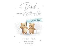 Father's Day Card, Dad From Both of Us - 8 x 6 inches - Piccadilly Greetings