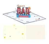 Father's Day Card - Express Gratitude And Appreciation | Classic 3D High-Precision Thank You Card | For Father Grandfather Grandpa Birthday New Year Home Indoor Timeless Charm Emotional Value
