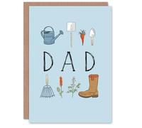 Father's Day Card for Dad Gardening Tools Design Greeting Card Blank Inside