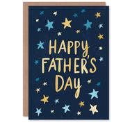 Father's Day Card for Dad Starry Night Design Greeting Card Blank Inside
