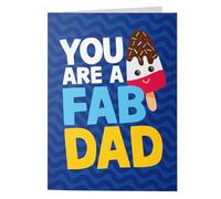 Father's Day Card for Dad - You Are A Fab Dad - Cute Fathers Day Card from Son Daughter - Fun Bright Card for Dad - A5 Glossy