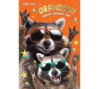 Father's Day Card, from Your Grandson - 9 x 6 inches - Piccadilly Greetings