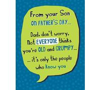 Father's Day Card, From Your Son on Father's Day - 8 x 6 inches - Piccadilly Greetings