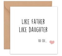 Fathers Day Card - Funny Father's Day Cards For Dad Daddy Father s Stepdad Stepfather Husband - From Daughter Both Of Us Children - Gifts - from Daughter - 15cm