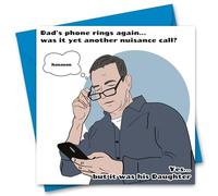 Fathers Day Card Funny Fathers Day Cards For Dad Joke Father's Day Joke Card From Daughter With Blue Envelope