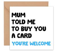 Fathers Day Card - Funny - Gifts From Daughter - Father's Father s Cards - Stepdad Stepfather Pop Husband - From Son Daughter Both Of Us - Gifts Gift Cute Humour - 14cm