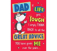 Father's Day Card, Great Advice Dad Humour - 9 x 6 inches - Regal Publishing