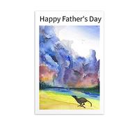 Father's Day Card Greyhound Brindle Whippet Lurcher Italian Dog Gift - CUSTOM TEXT